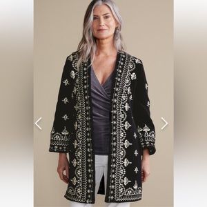 HP🎉Soft Surroundings Tamaya kimono  Black